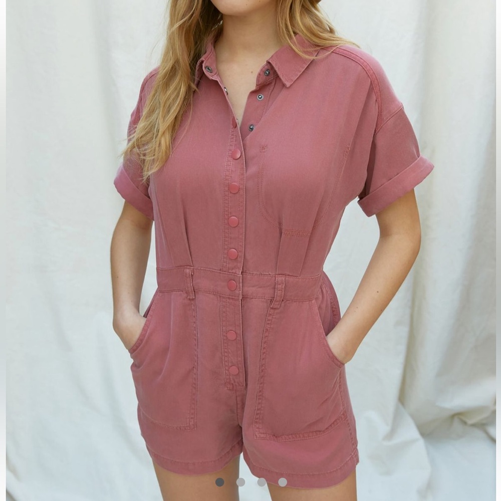 Blush Red Urban Outfitters Romper